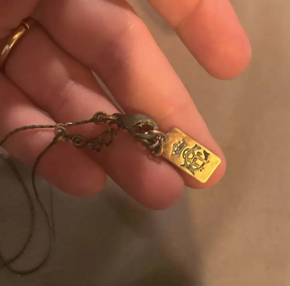 Elisabetta Ricciardi Teardrop Pendant Necklace with Rhinestone Halo